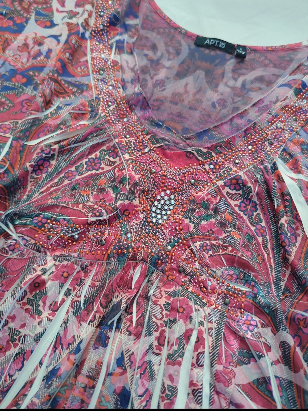 Vintage Apt. 9 Pink & Purple Paisley Scoop Neck Tunic - Picture 3 of 6